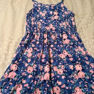 BCBGirls Floral Dress in Blue and Pink